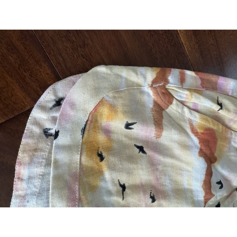 Billabong Women's Pajama Set Button Up Top Shorts Tropical Sunset Palm Trees M - Picture 4 of 7